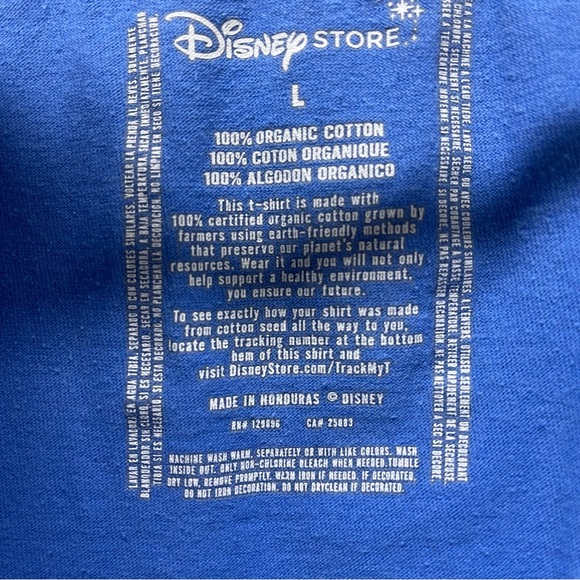 DISNEY STORE Pinocchio 🦗 ⭐️“When you wish upon a star” Blue Tee, Size Large - Picture 3 of 3